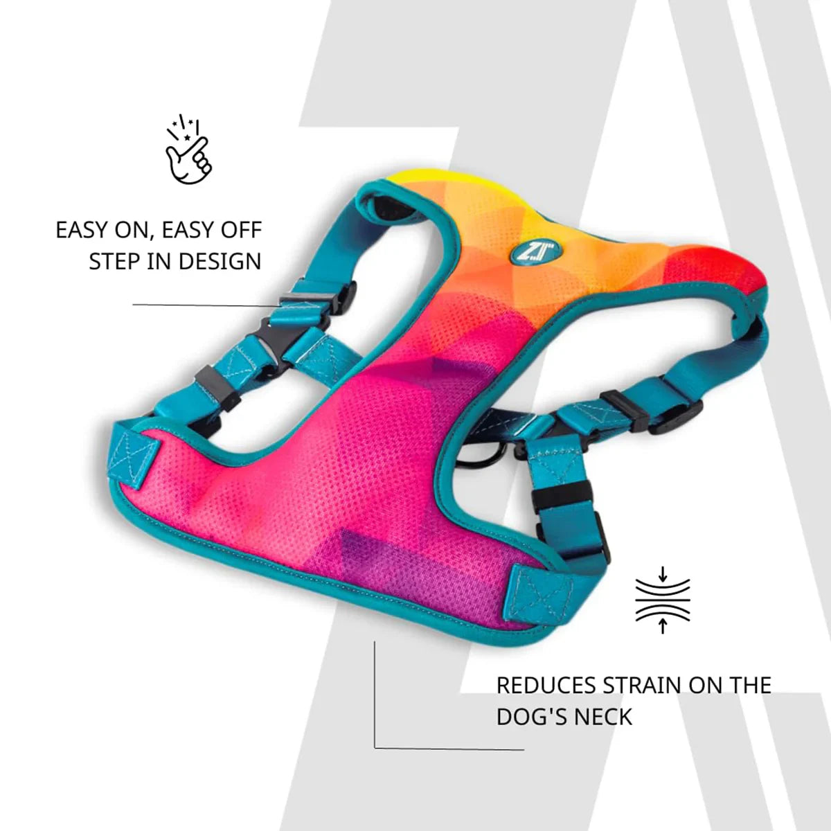 Zoomiez Adjustable Step-in Mesh Dog Harness - Solar - Zigly