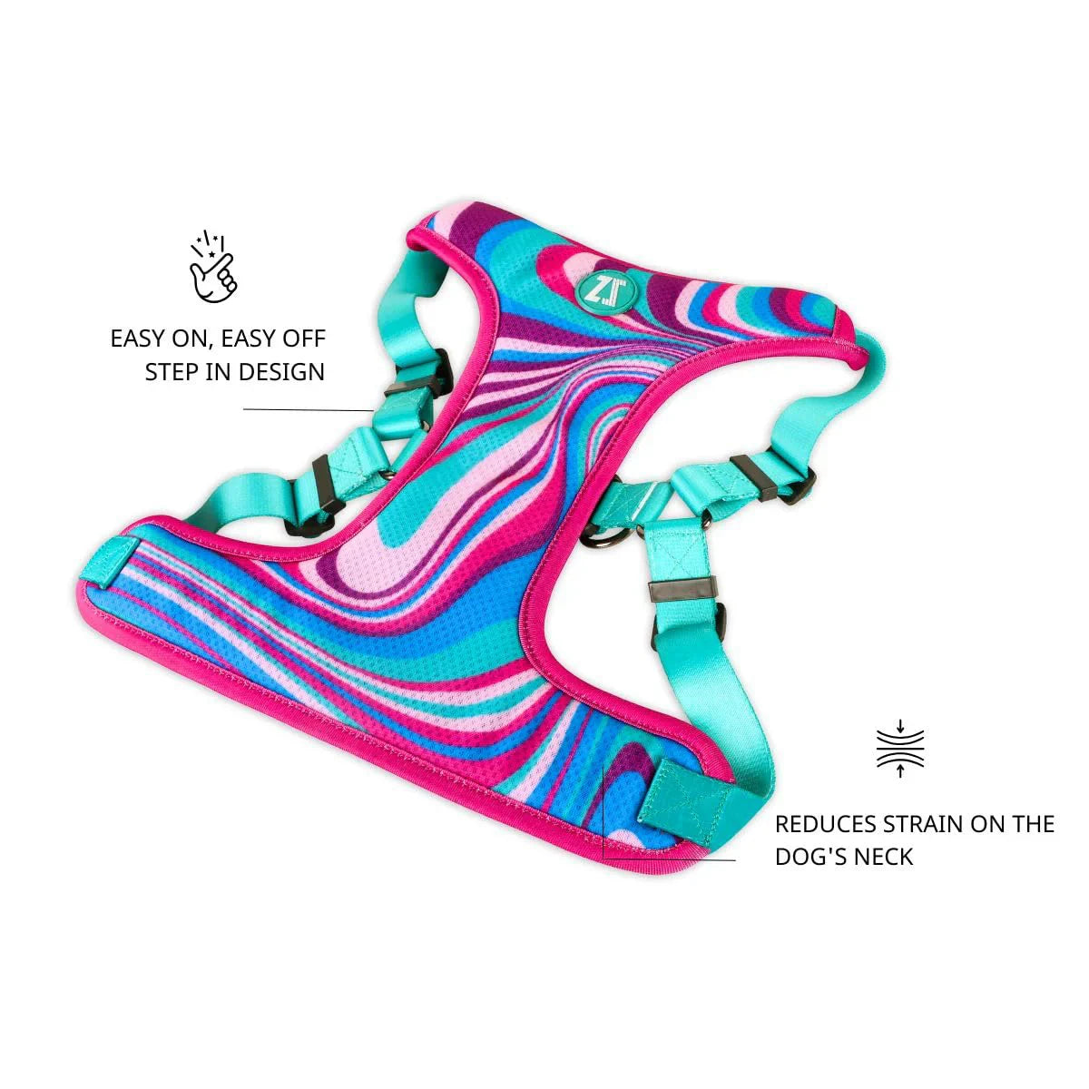 Zoomiez Adjustable Step-in Mesh Dog Harness - Fuse - Zigly