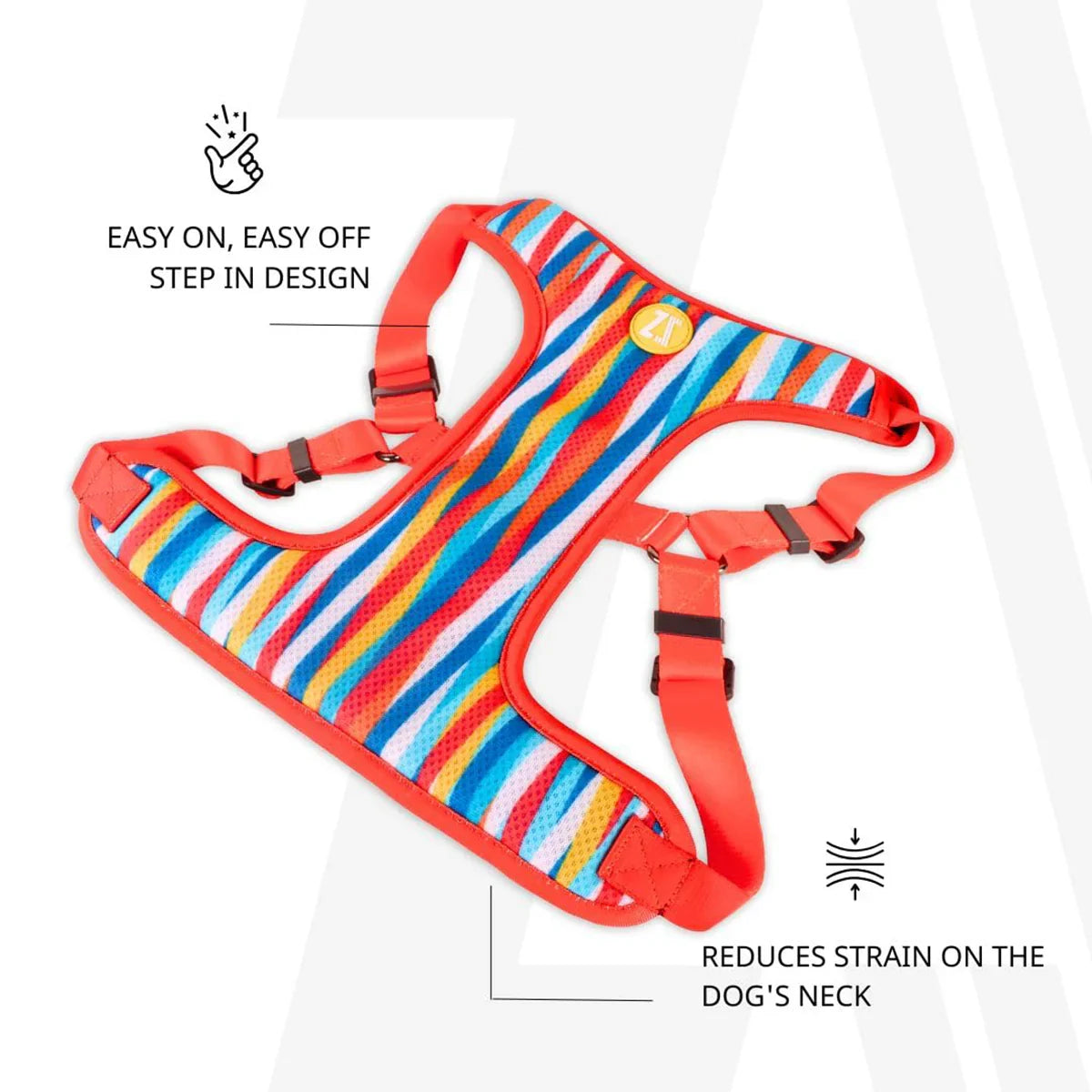 Zoomiez Adjustable Step-in Mesh Dog Harness - Tango - Zigly