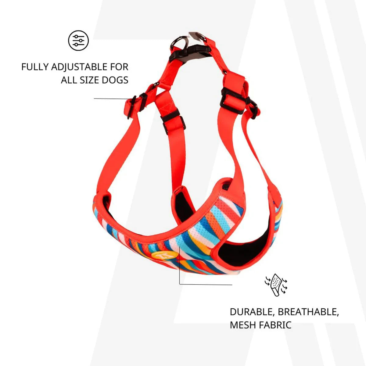 Zoomiez Adjustable Step-in Mesh Dog Harness - Tango - Zigly