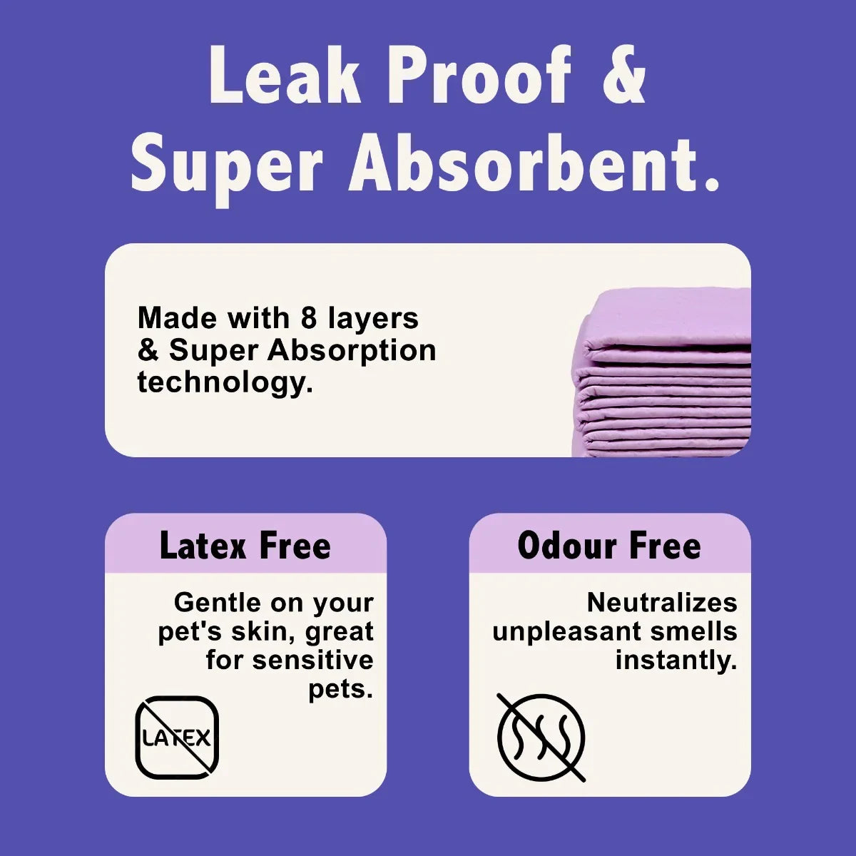 Purple Tails Pet Training Pads - 25 Pads - Zigly