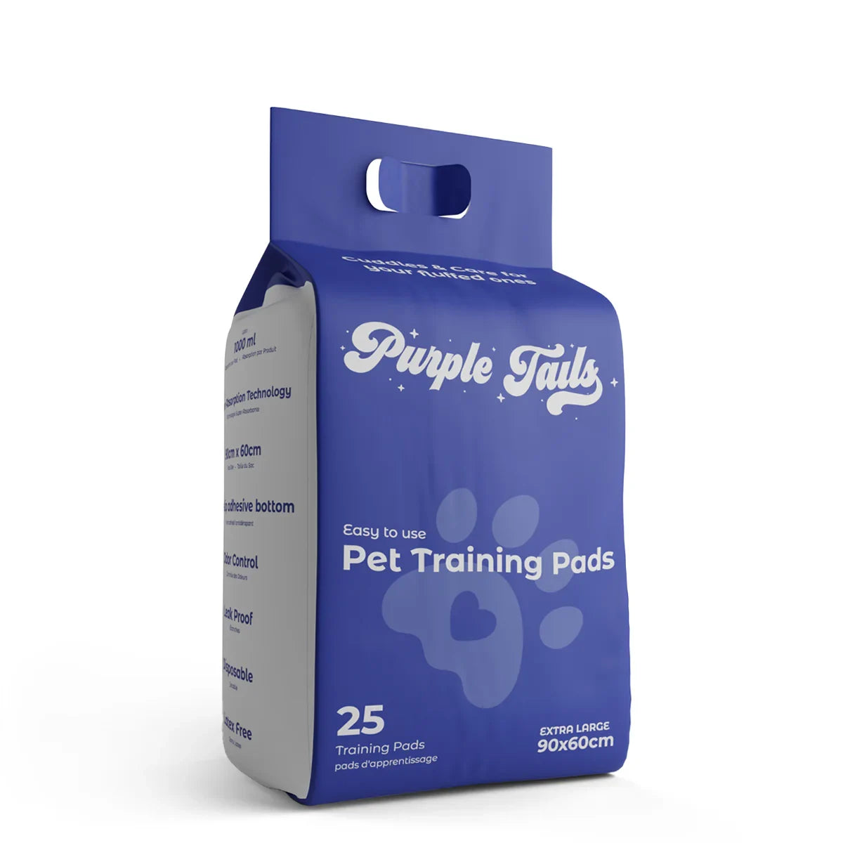 Purple Tails Pet Training Pads - 25 Pads - Zigly