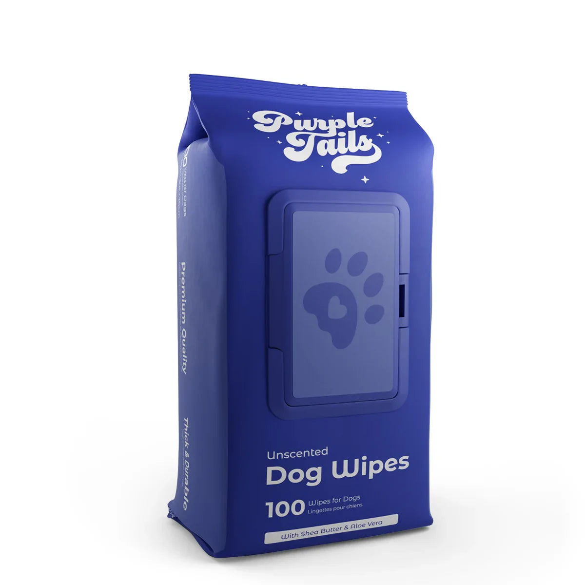 Purple Tails Dog Wipes - Unscented - 100 Wipes - Zigly