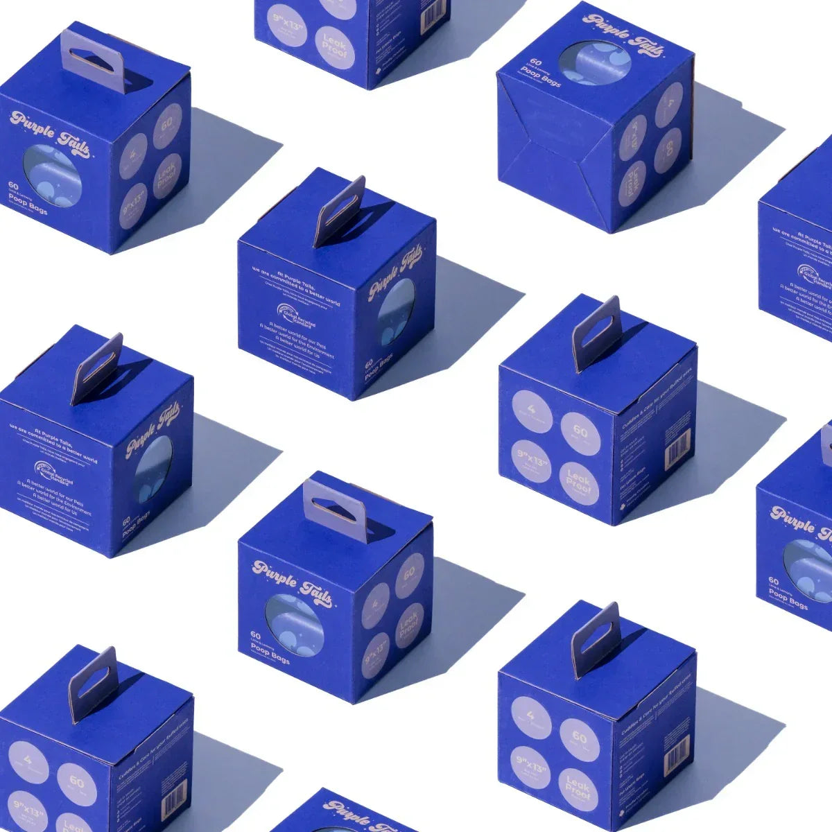 Purple Tails Dog Waste Bags Scent - Lime & Lemony - 4 Rolls (60 Bags) - Zigly