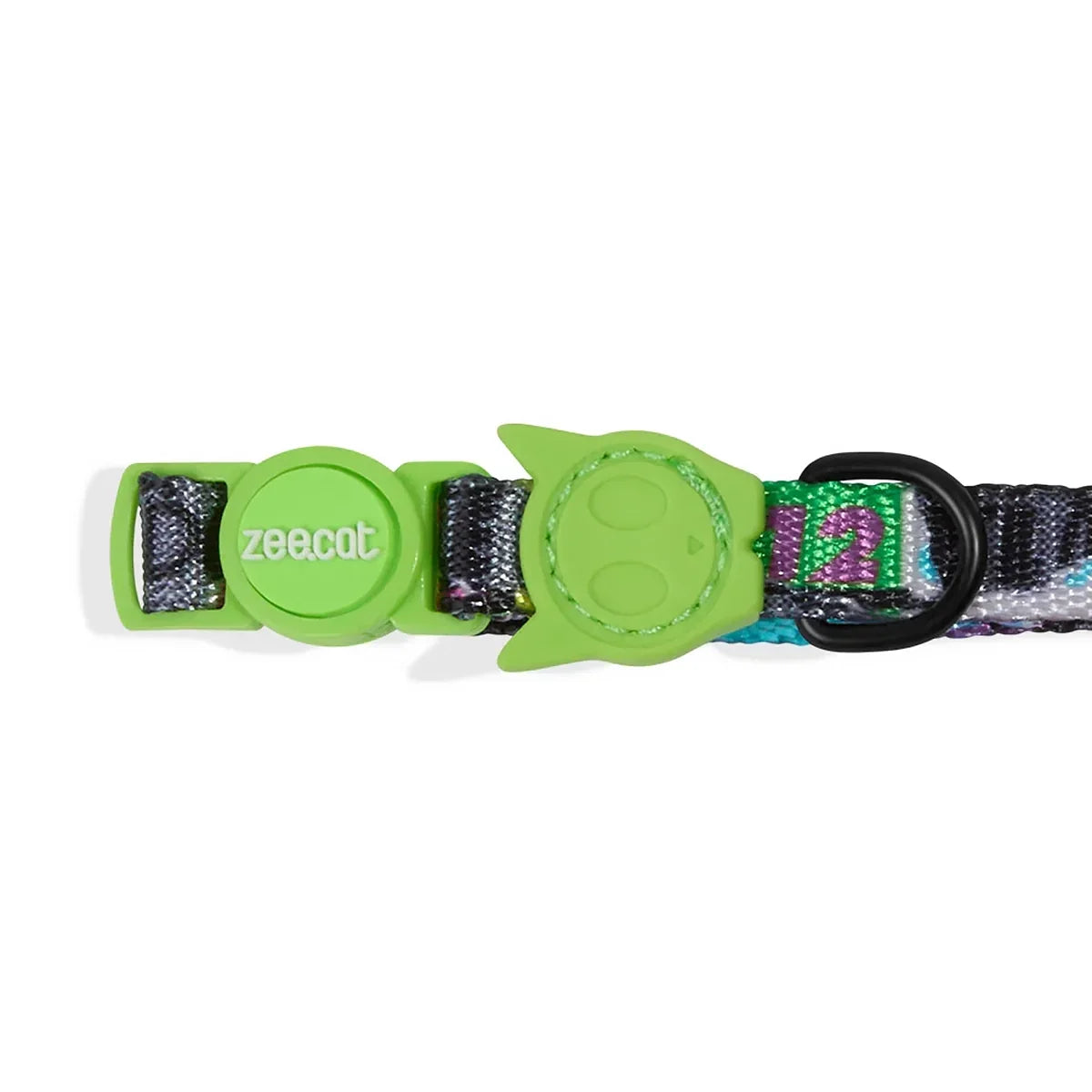 Green Zee Cat Manifesto cat collar with buckle and ring available at zigly