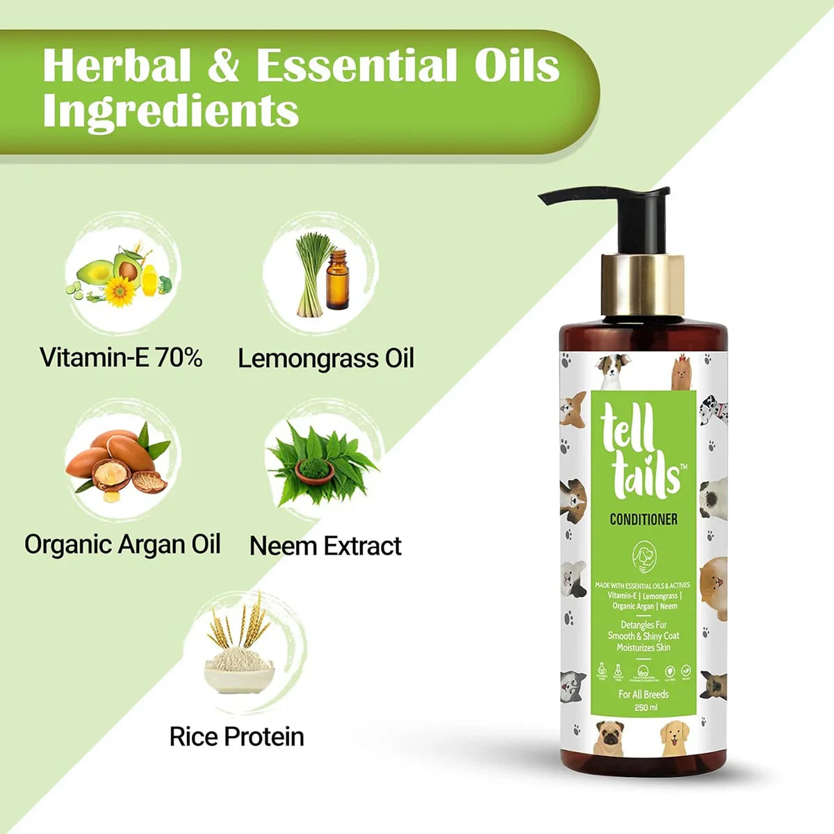 Tell Tails Natural Dog Conditioner - 250ml - Zigly