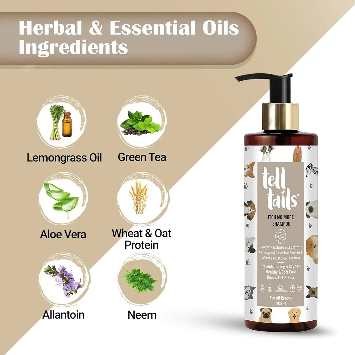 Tell Tails Itch No More Dog Shampoo - 250ml - Zigly