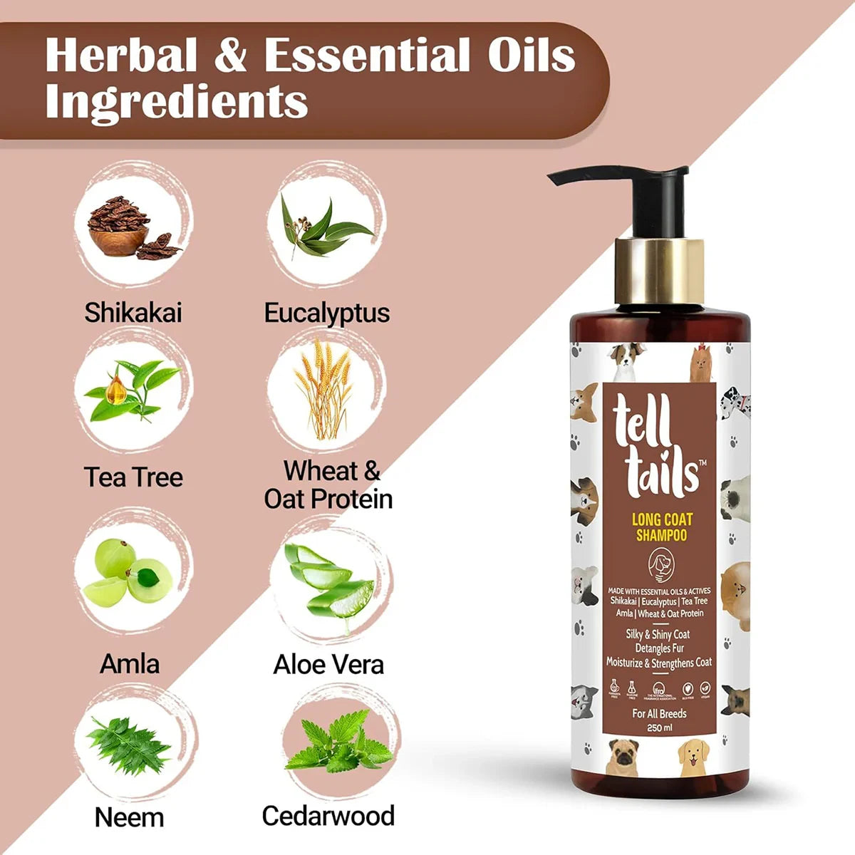 Tell Tails Long Coat Shampoo - 250ml - Zigly