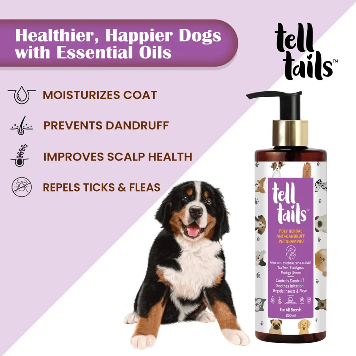 Tell Tails Anti-Dandruff Pet Shampoo - 250ml - Zigly