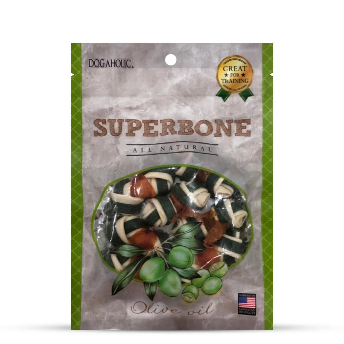 Dogaholic Superbone Chicken Knotted Dog Treat with Olive Oil Flavour - Zigly