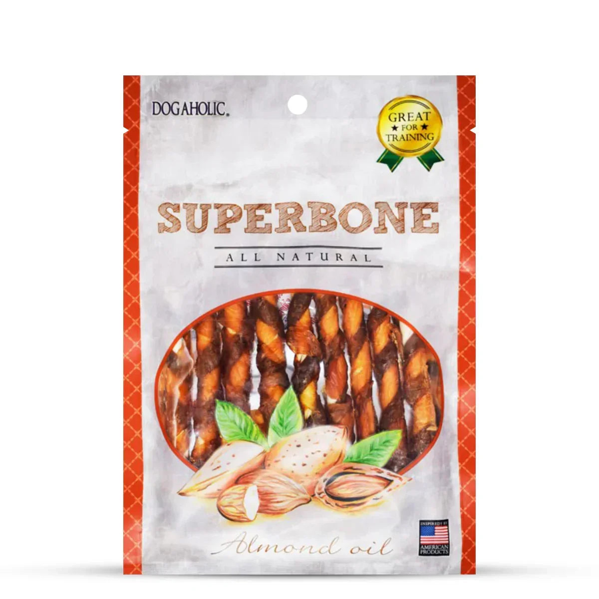 Dogaholic Superbone Chicken Stick Dog Treat with Almond Oil Flavour - Zigly