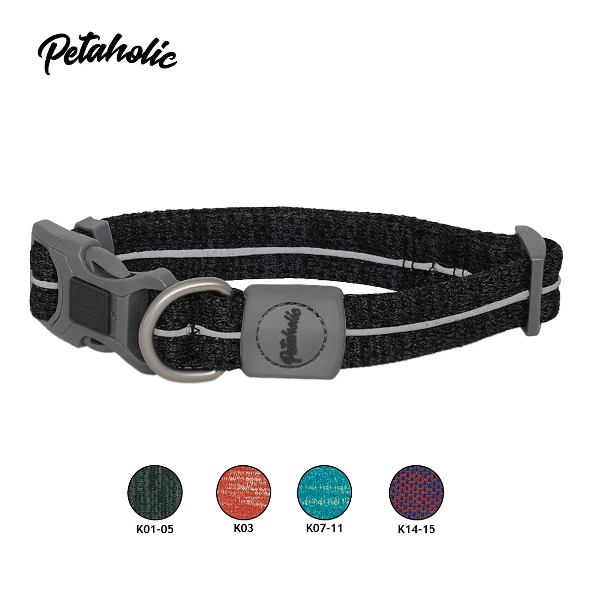 Petaholic Sports Series Dog Collar-Black - Zigly