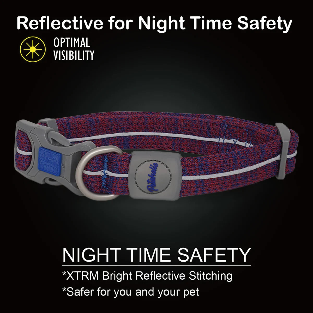 Petaholic Sports Series Dog Collar-Maroon - Zigly