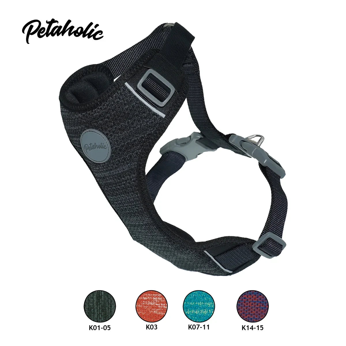 Petaholic Sports Series Dog Harness - Black - Zigly