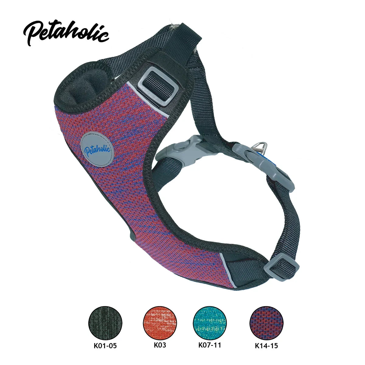 Petaholic Sports Series Dog Harness - Maroon - Zigly