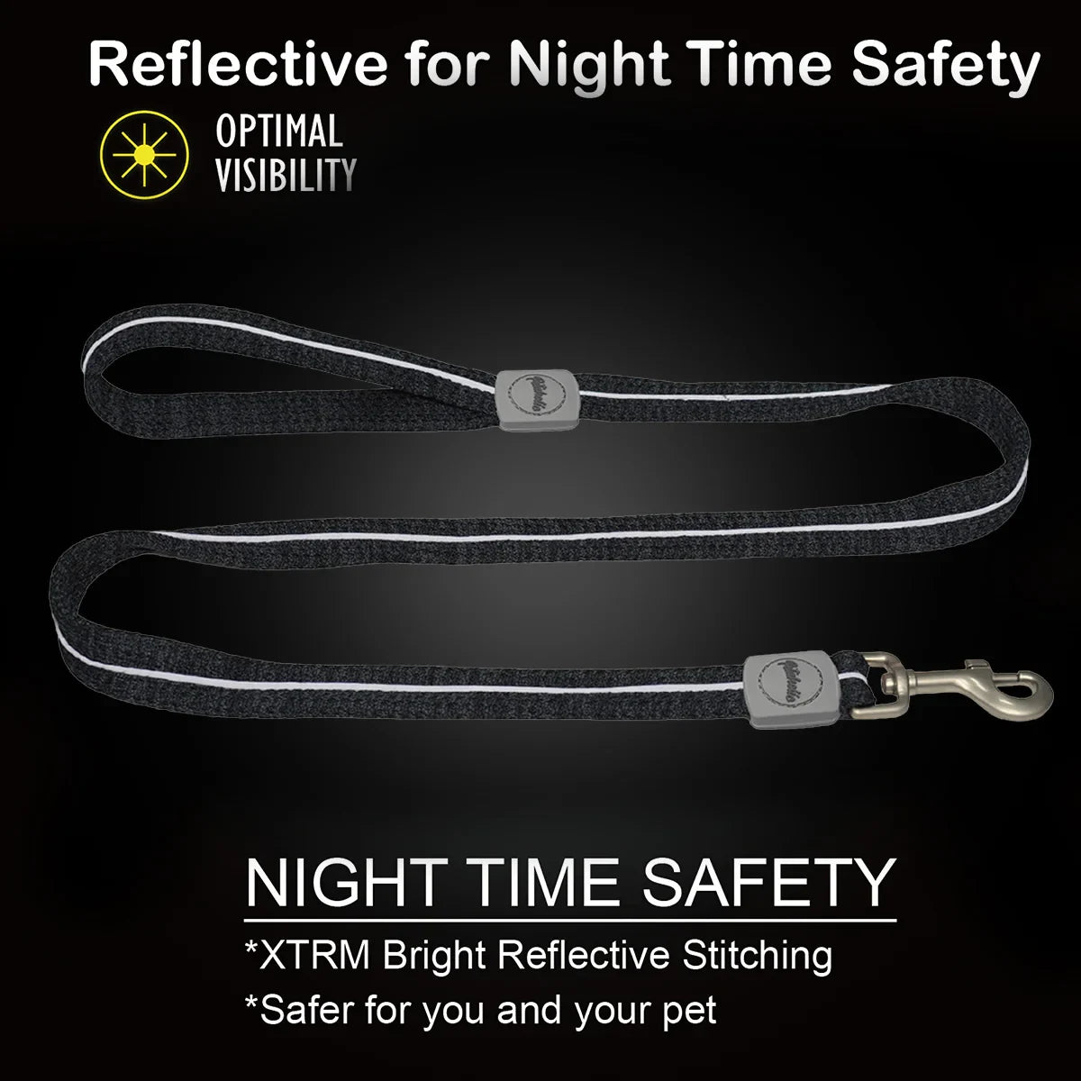 Petaholic Sports Series Dog Leash - Black - Zigly