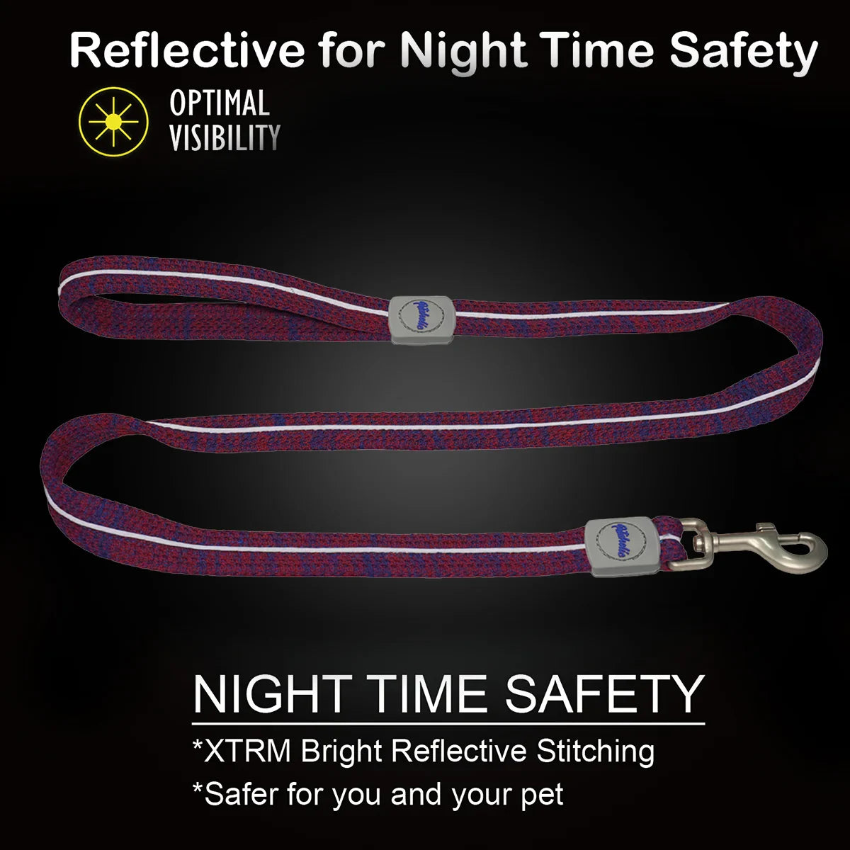 Petaholic Sports Series Dog Leash - Maroon - Zigly