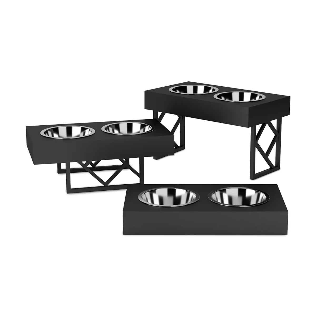 Pawpourri Metal Elevated Adjustable Dinner For Dogs - Zigly