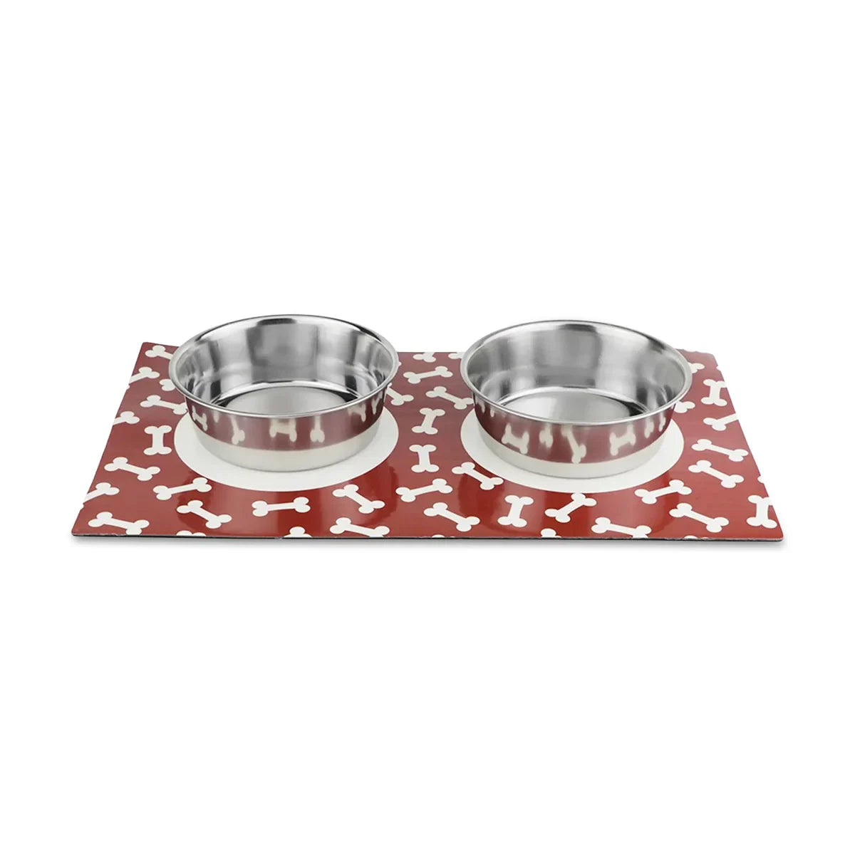 Pawpourri Stay On Mat Stainless Steel Pet Bowl Combo With Magnetic Base On Mat - Zigly