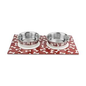 Pawpourri Stay On Mat Stainless Steel Pet Bowl Combo With Magnetic Base On Mat - Zigly
