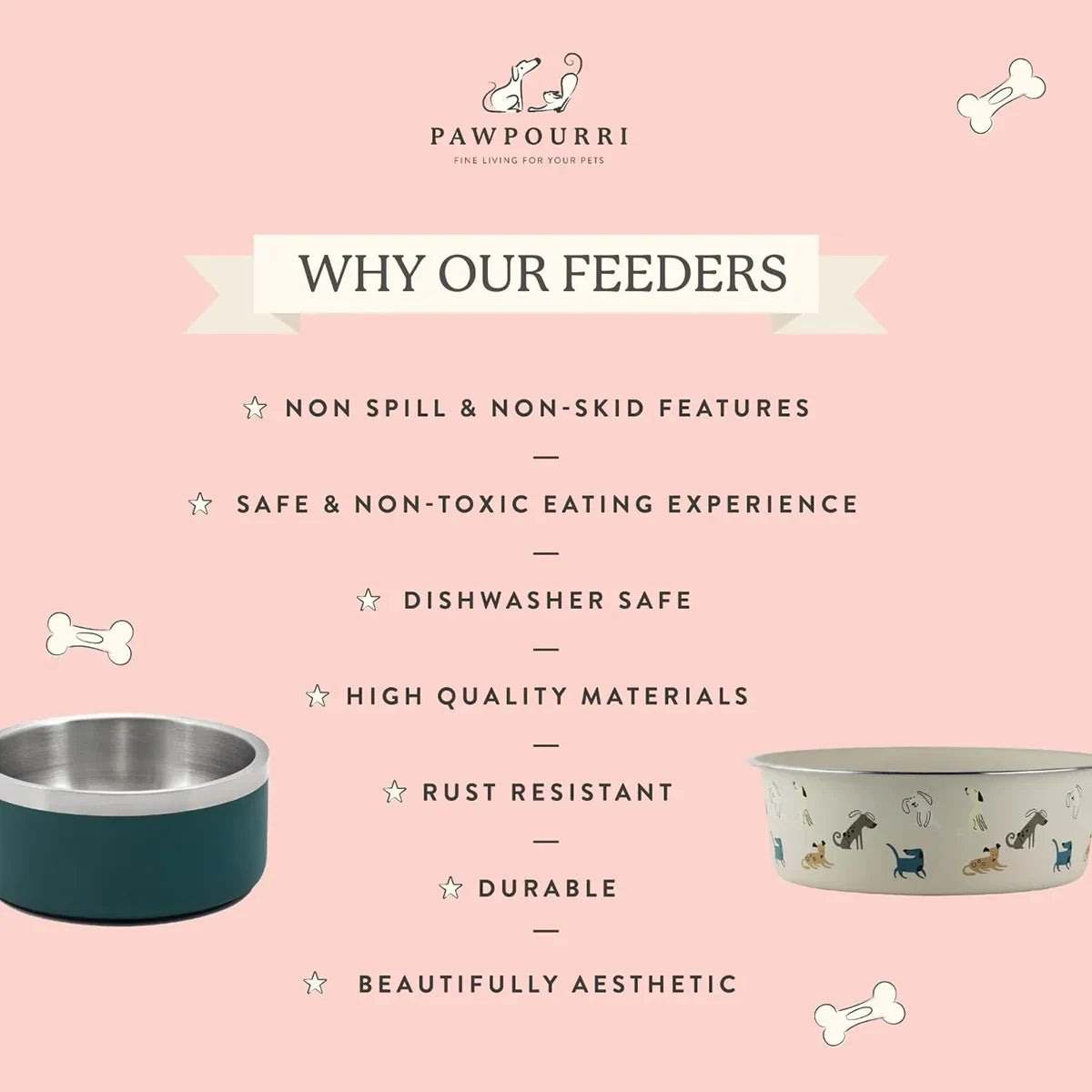 Pawpourri Geometric Slow Feed Melamine Bowl With Raised Diner For Medium To Large Sized Dogs - Zigly