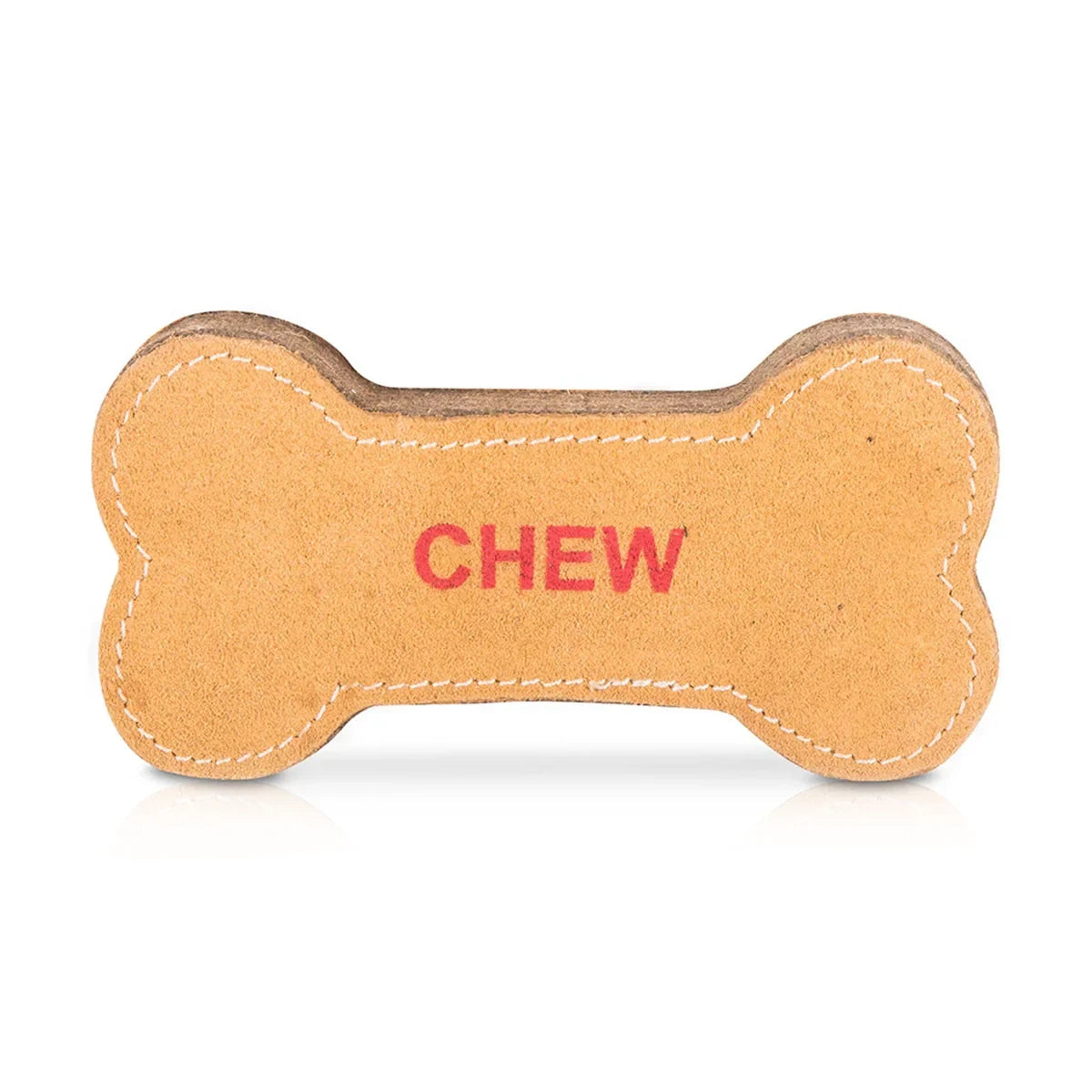 Pawpourri Bone Shaped Suede Leather Chew Dog Toy - Zigly