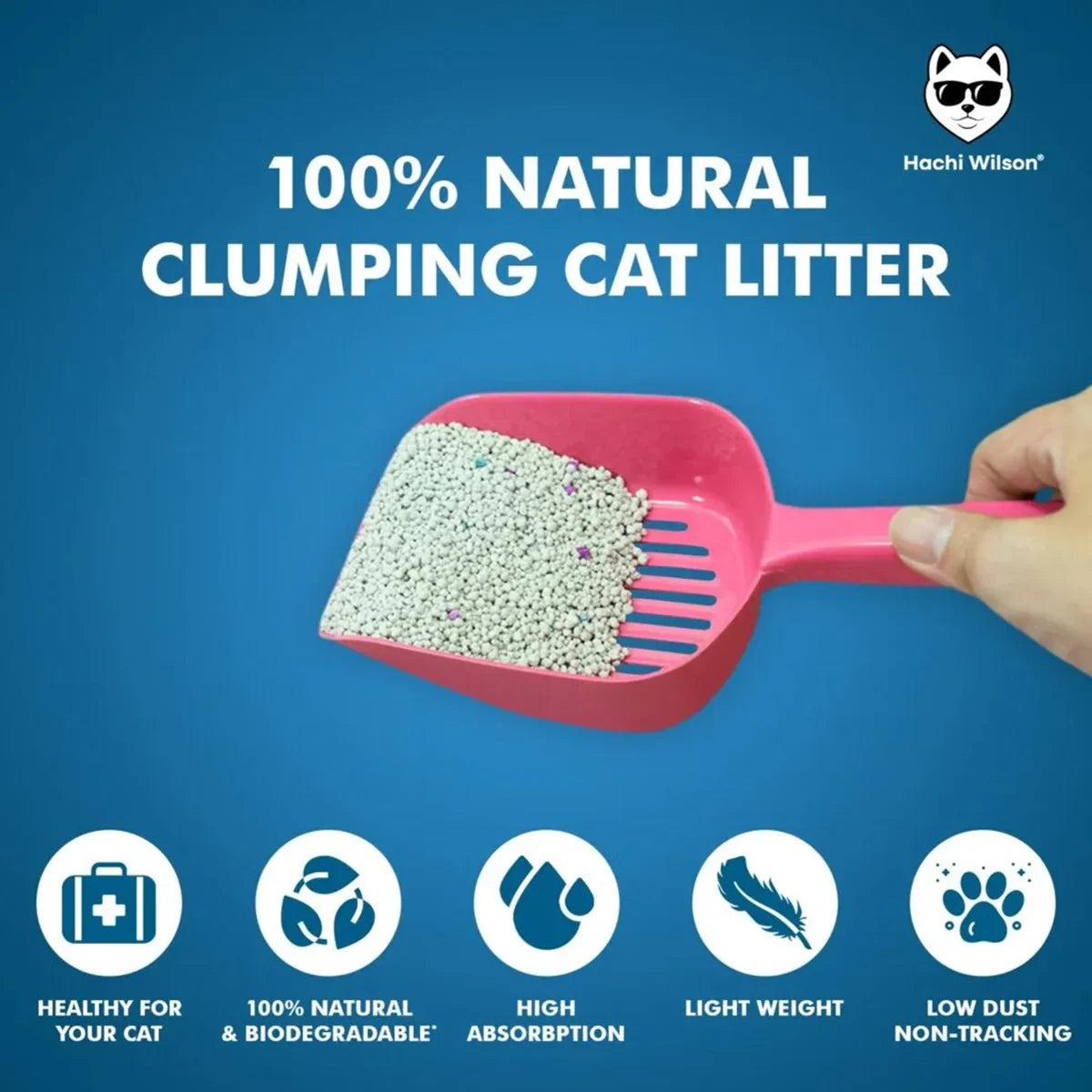 Hachi Wilson Premium 100% Natural Bentonite Cat Litter - 5kg - Zigly