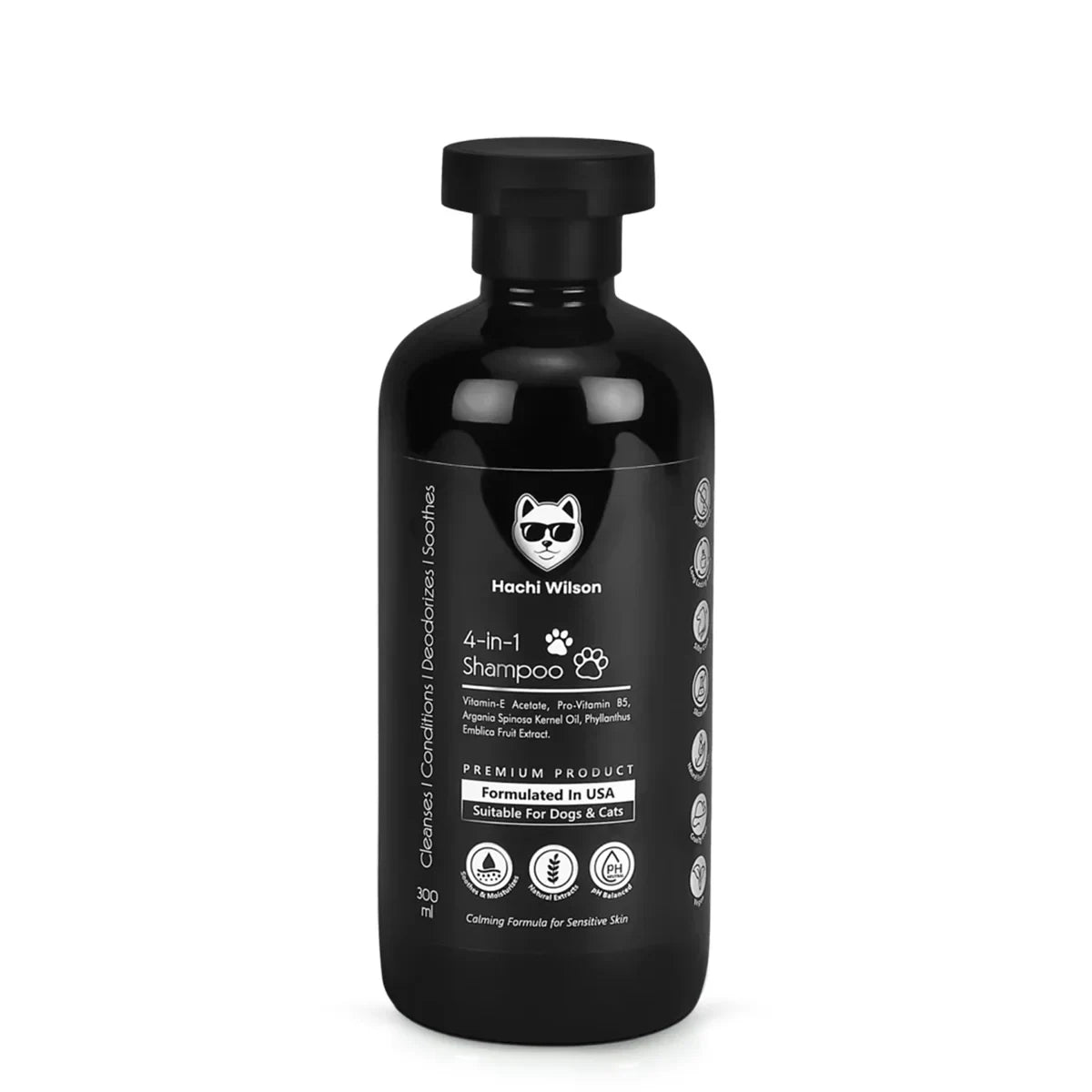 Hachi Wilson Premium 4-in-1 Dog/Cat Shampoo (USA Formulated, USFDA Approved) - 300ml - Zigly
