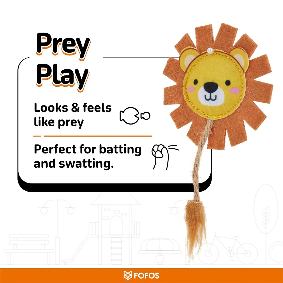 Fofos Interactive Chic Cat Toy Pack of 3 - Yellow Brown