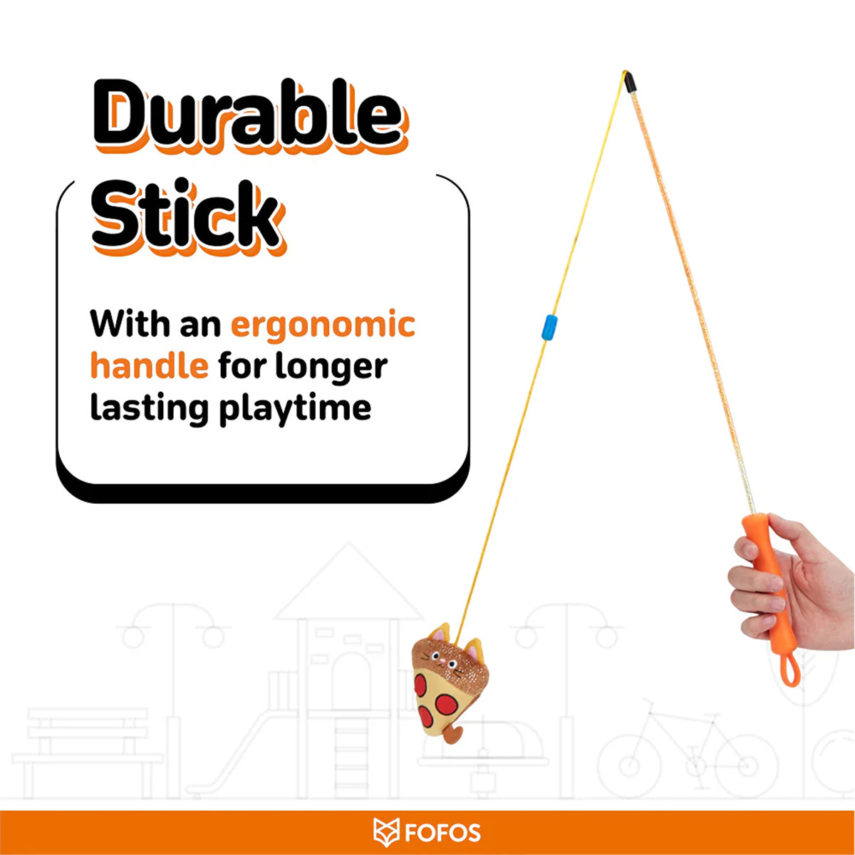Fofos Cat Wand Toy Replaceable-Meow Fast Food