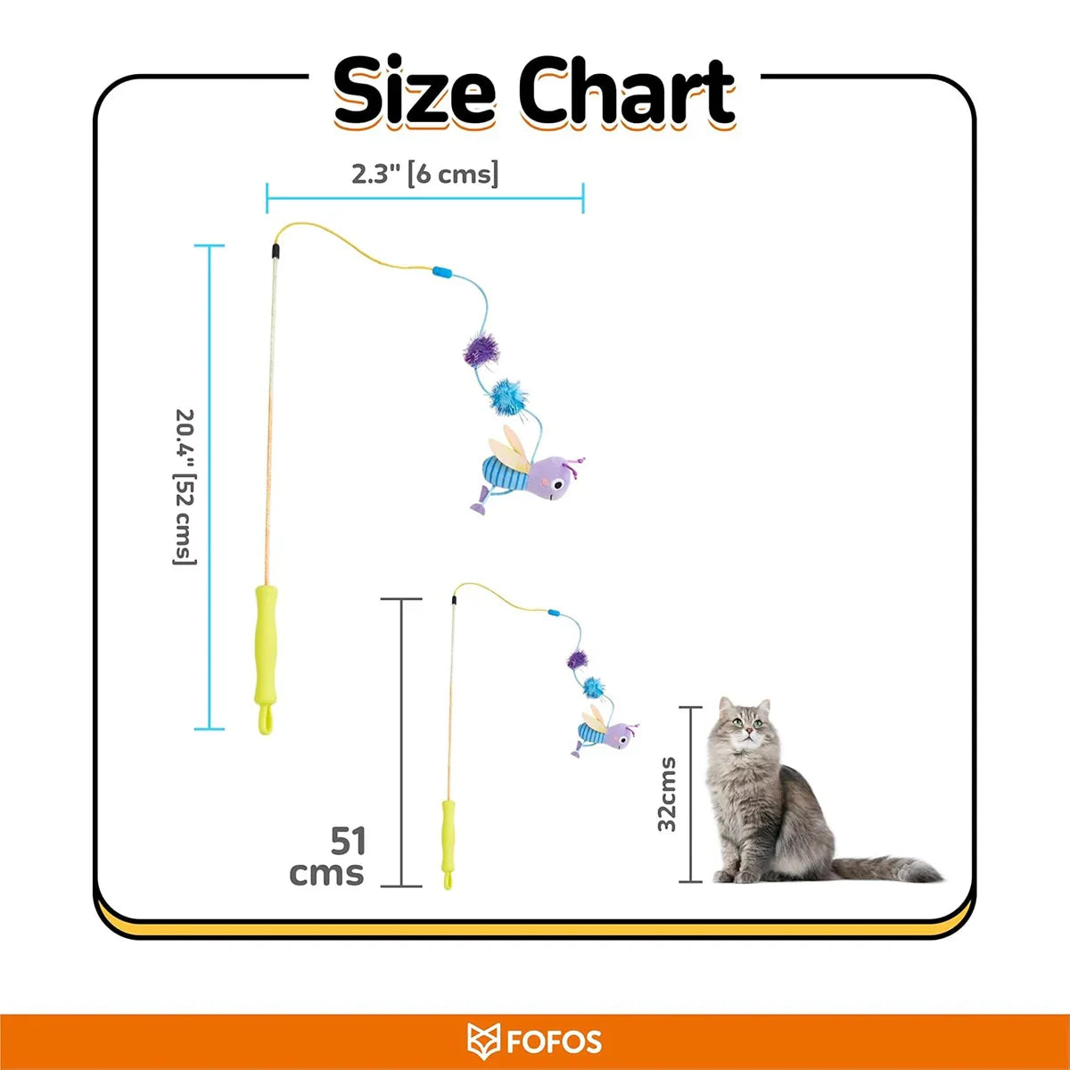 Fofos Wand Cat Toy Replaceable-Let'S Fly Together