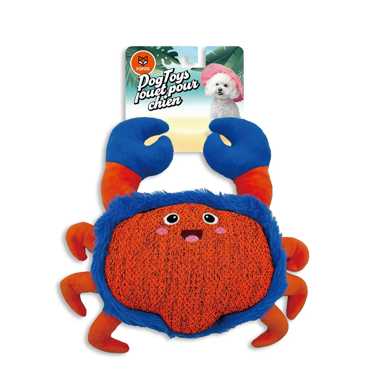 FOFOS Summer Plush Crab Dog Toy