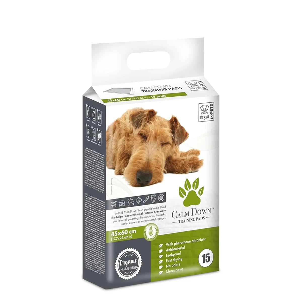 M-Pets Calm Down Travelling & Home Pads - 15 Pcs (45X60 cm) - Zigly