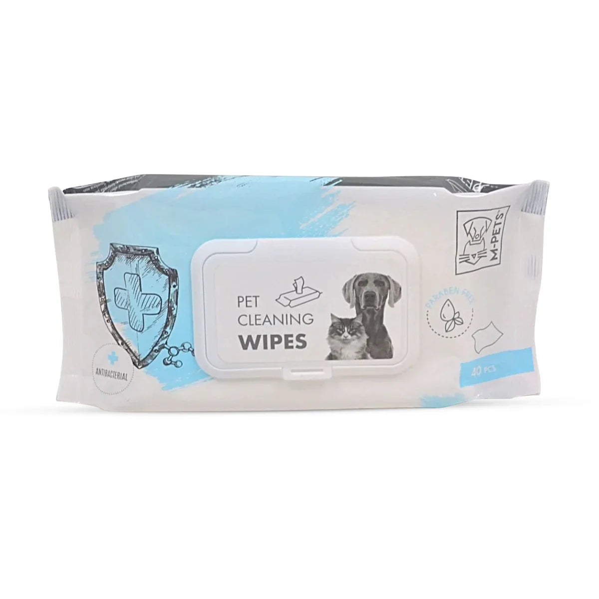 M-Pets Pet Cleaning Wipes Anti-Bacteria 15 x 20cm - 40 pcs - Zigly