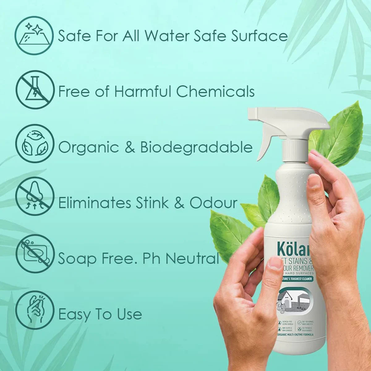 Kolan Pet Stains & Odour Remover Hard Surface  700ml - Zigly