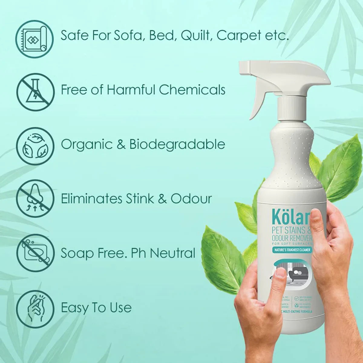 Kolan Pet Stains & Odour Remover Soft Surface  700ml - Zigly