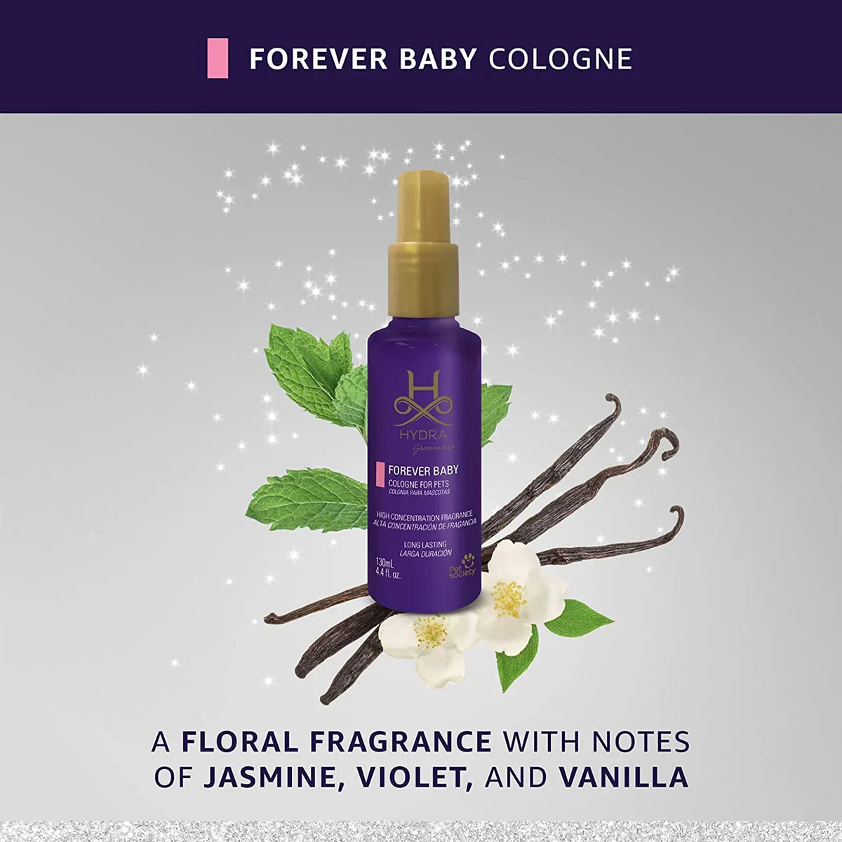 Hydra Groomers Forever Baby Pet Cologne for Dogs & Cats - 130ml - Zigly