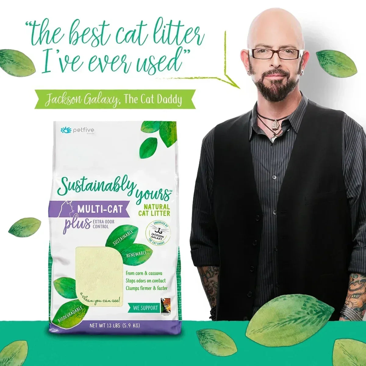 Sustainably Yours Multi-Cat Litter Plus - 5.9kg - Zigly