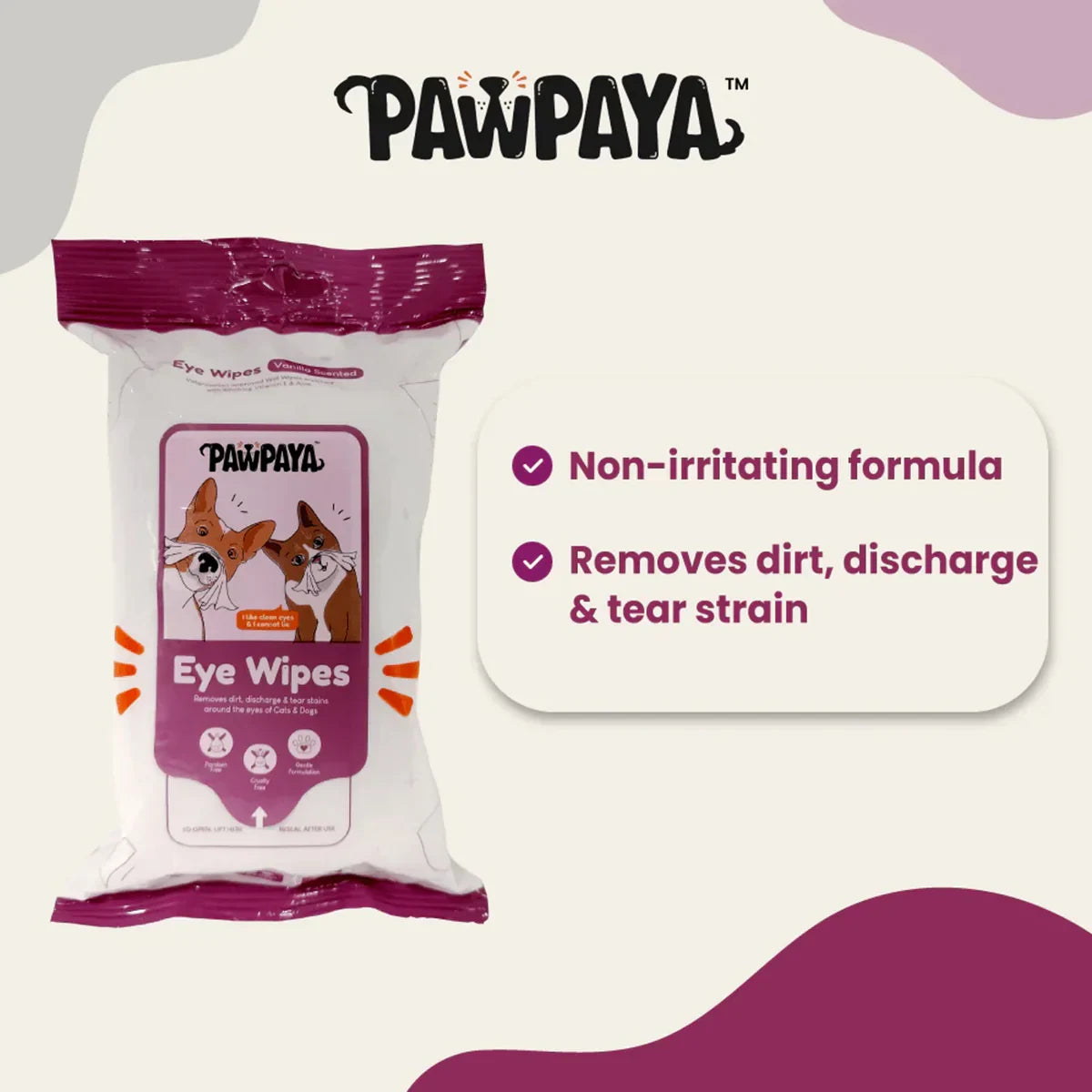 Pawpaya Eye Wipes 20x18cm - 25 Wipes - Zigly