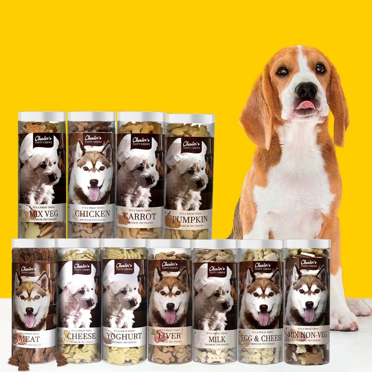 Chesters Tasty Chews Carrot Flavour Dog Biscuit 700g - Zigly