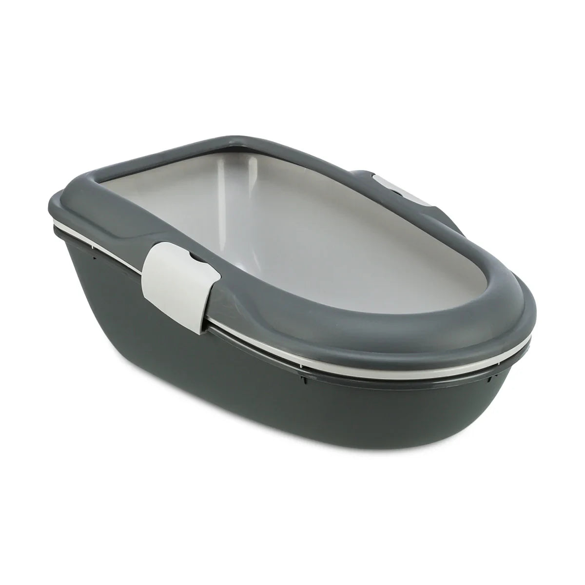 Trixie Berto Litter Tray Three Part with Separating System - Dark Grey - 23 inch - Zigly