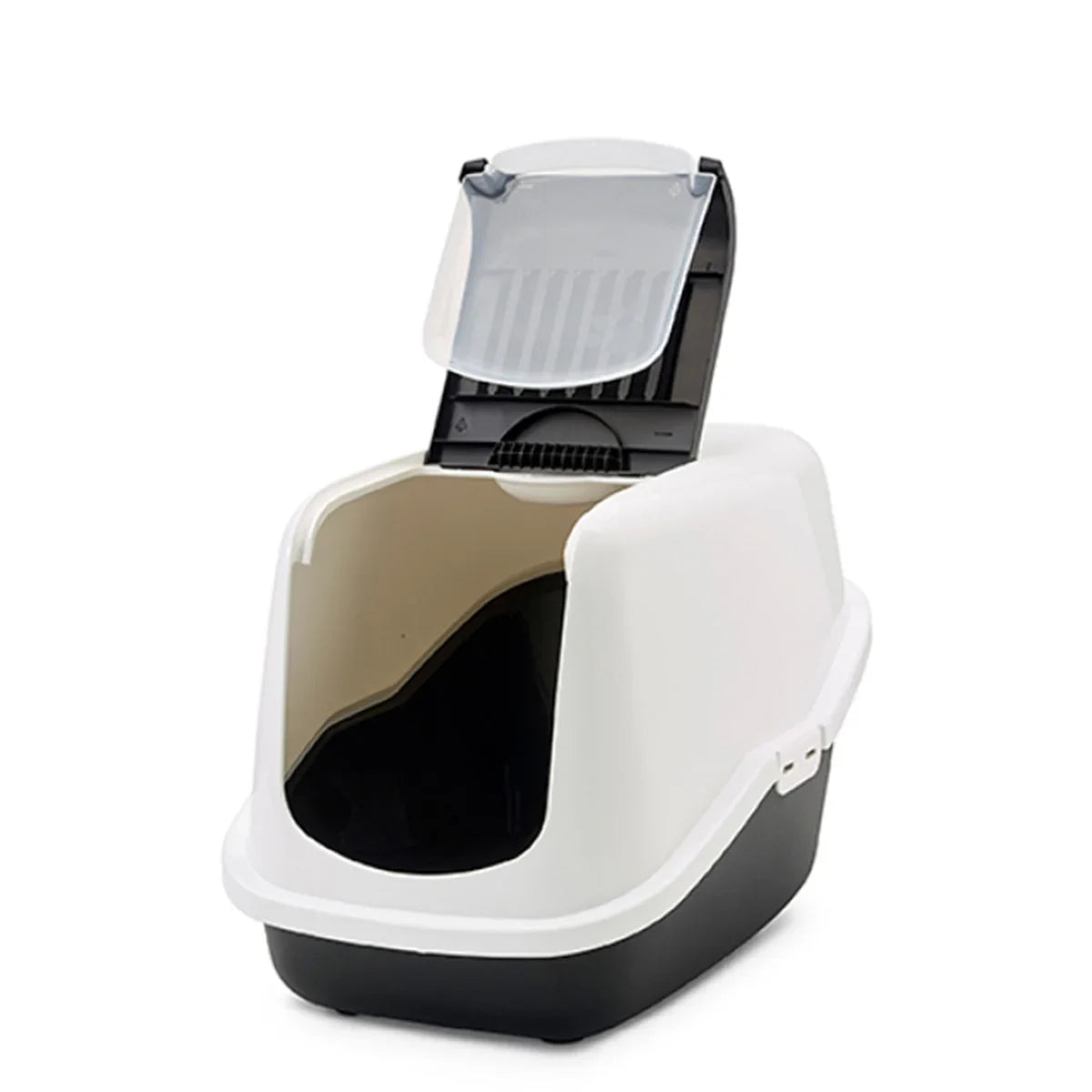 Savic Nestor Cat Toilet Home Black - 22x15x15 Inch - Zigly