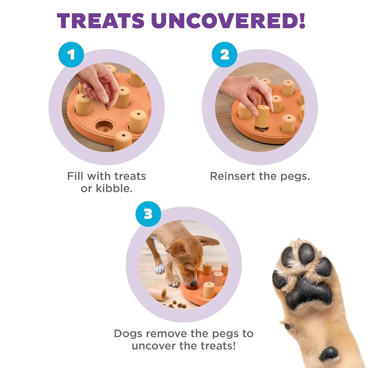 Outward Hound Smart Composite Interactive Dog Toy - 23cm - Orange - Zigly