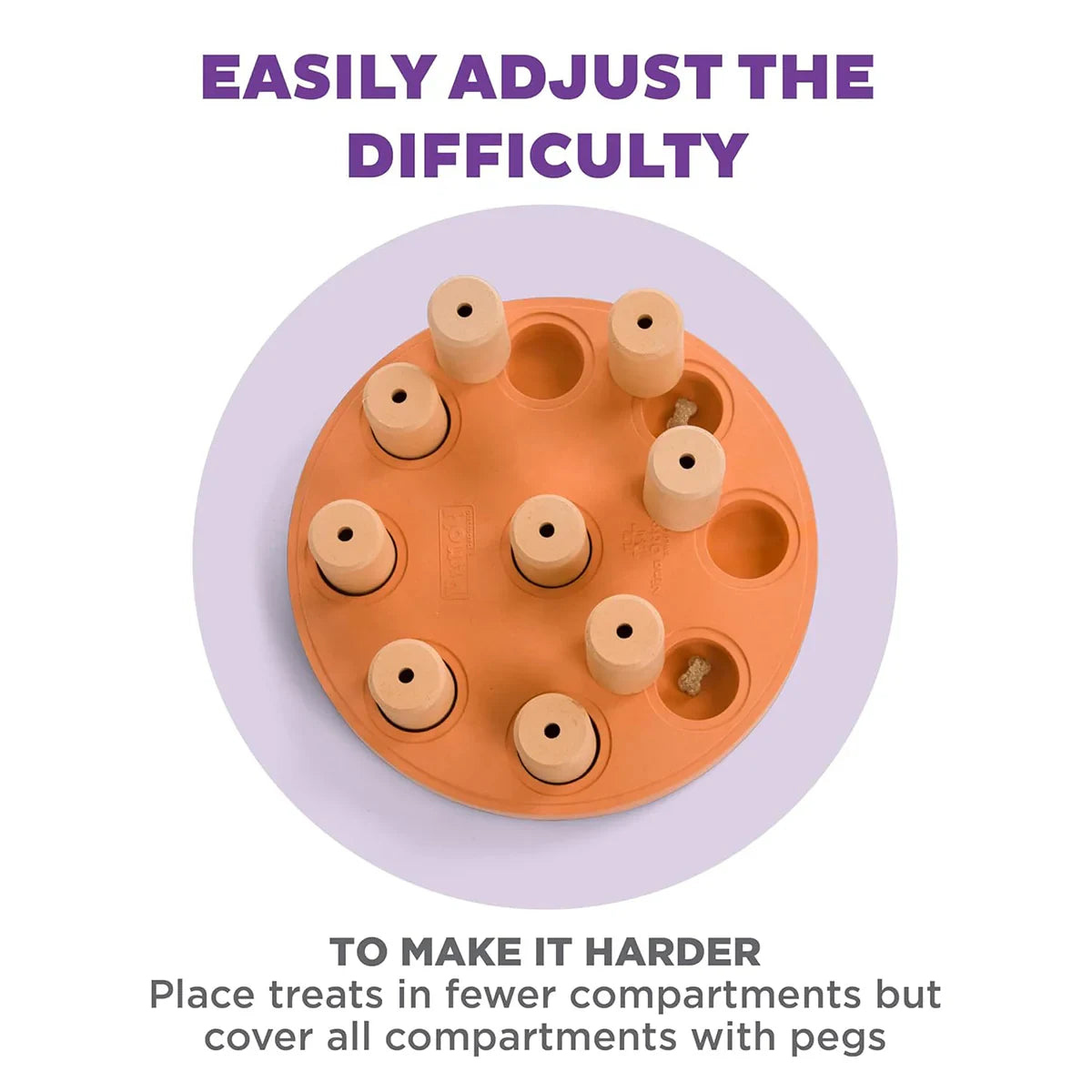 Outward Hound Smart Composite Interactive Dog Toy - 23cm - Orange - Zigly