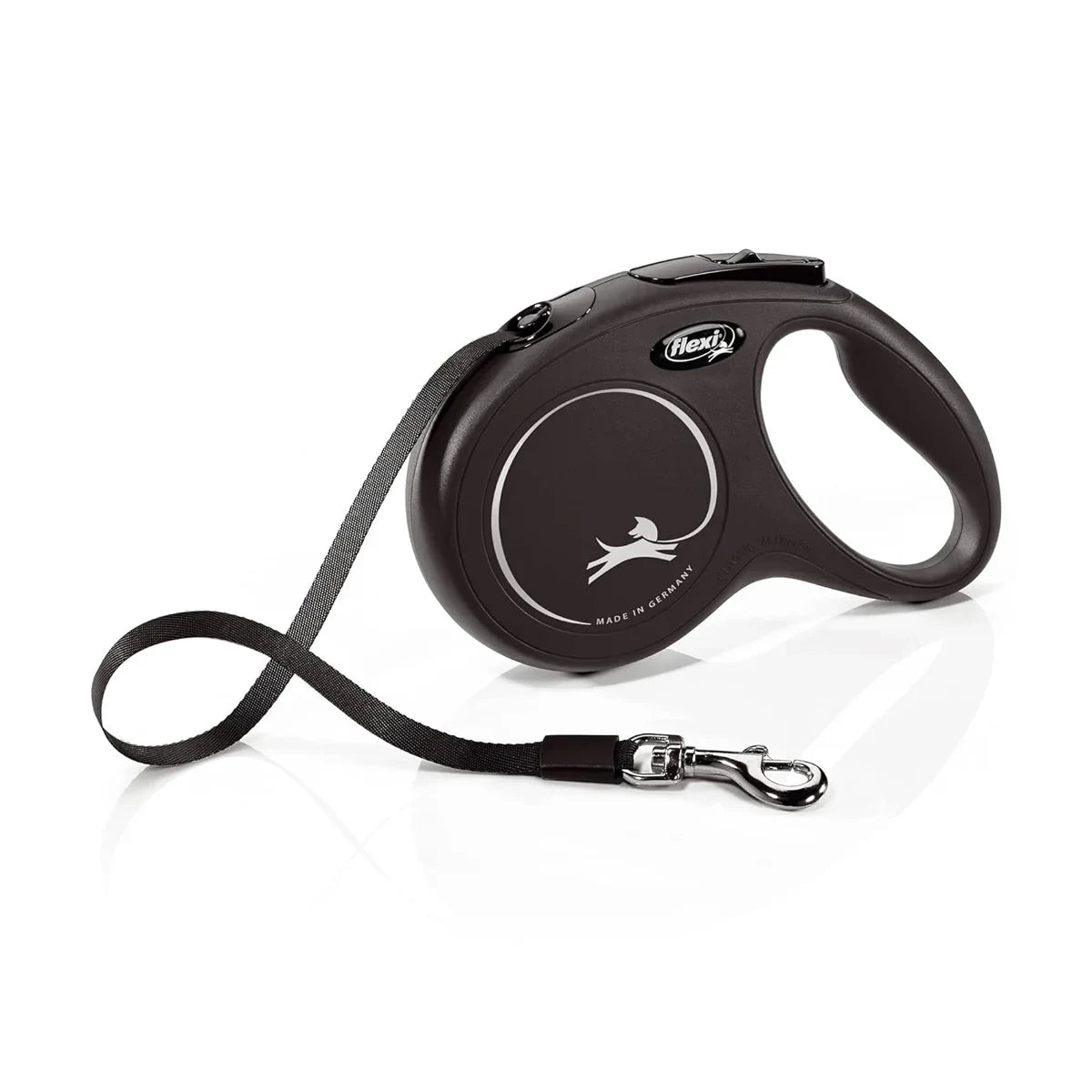 Flexi Classic Tape Retractable Dog Leash - Black - Zigly