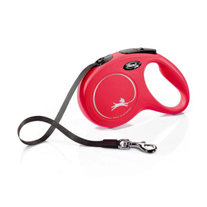 Flexi Classic Tape Retractable Dog Leash - Red - Zigly