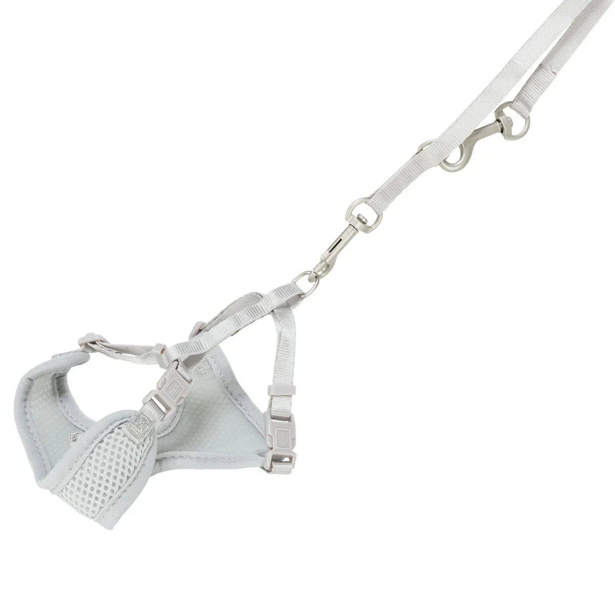 Trixie Junior Puppy Harness With Leash - S-M - 23-34 cm/8 mm - 2.00 m - Light Grey - Zigly