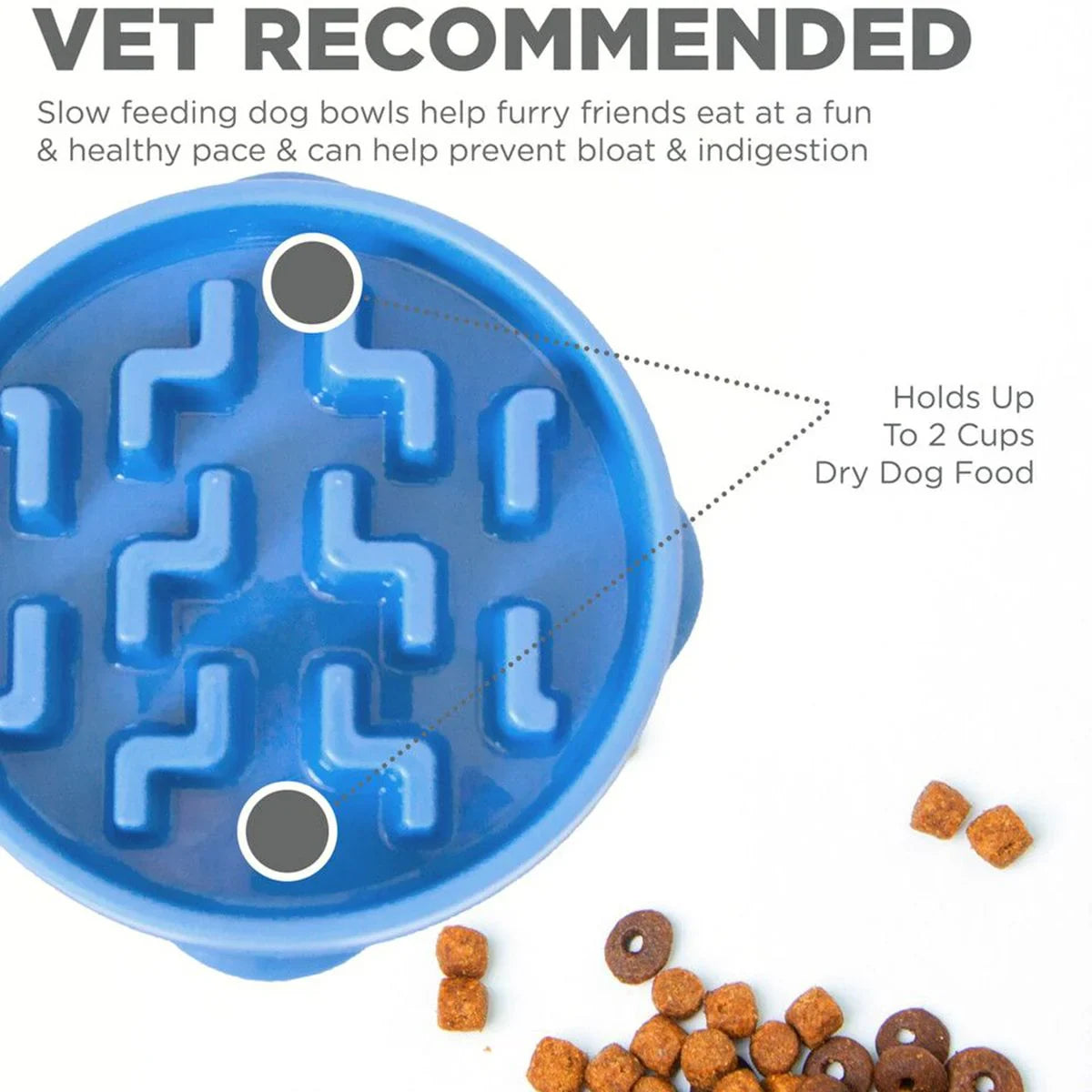 Outward Hound Fun Feeder Slo-Bowl Helps Prevent Obesity & Bloat Dog Bowl-Assorted Color - Zigly