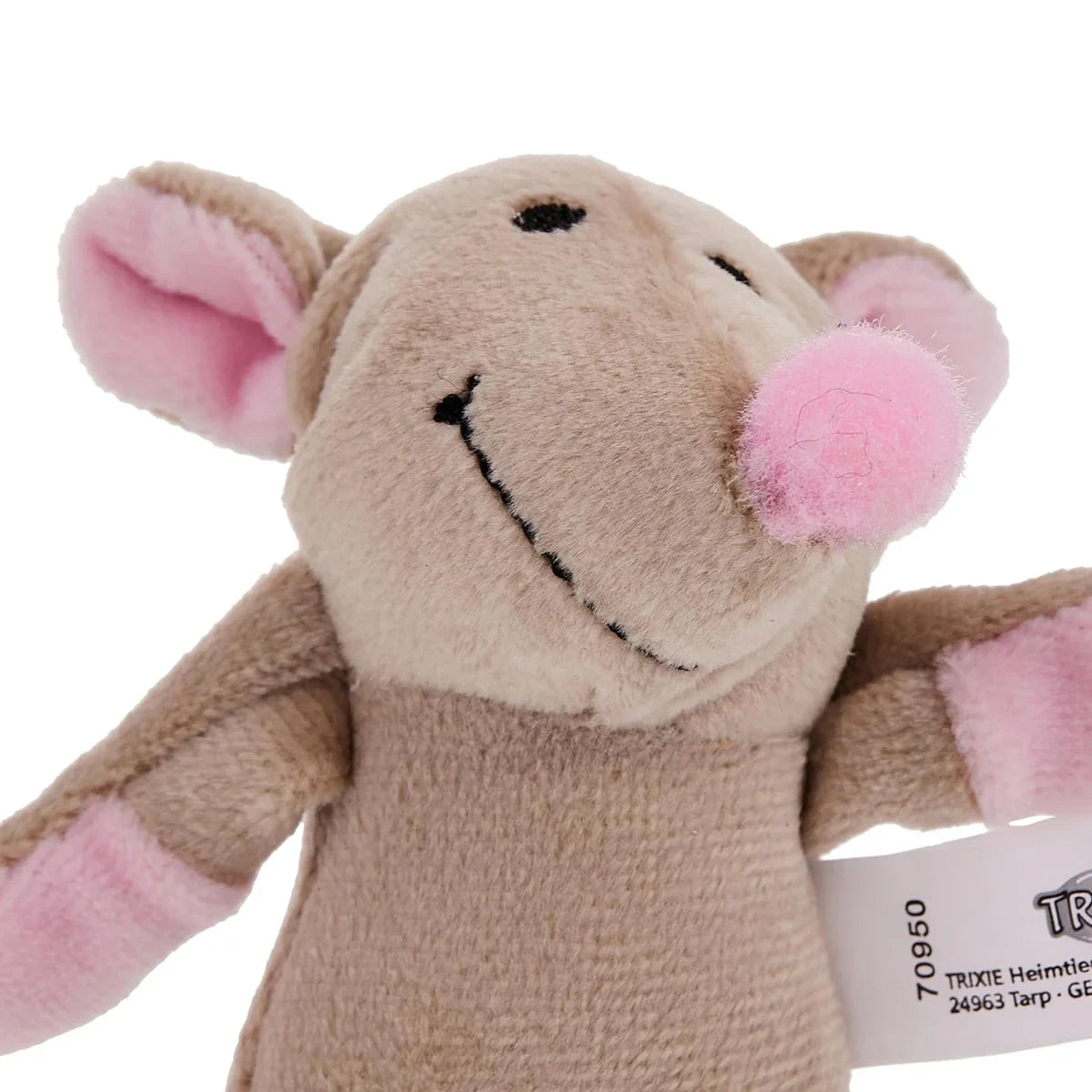 Trixie Mouse Plush Catnip Toy for Cats-11cm-Beige - Zigly