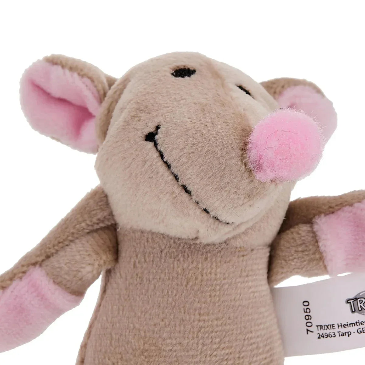 Trixie Mouse Plush Catnip Toy for Cats-11cm-Beige - Zigly